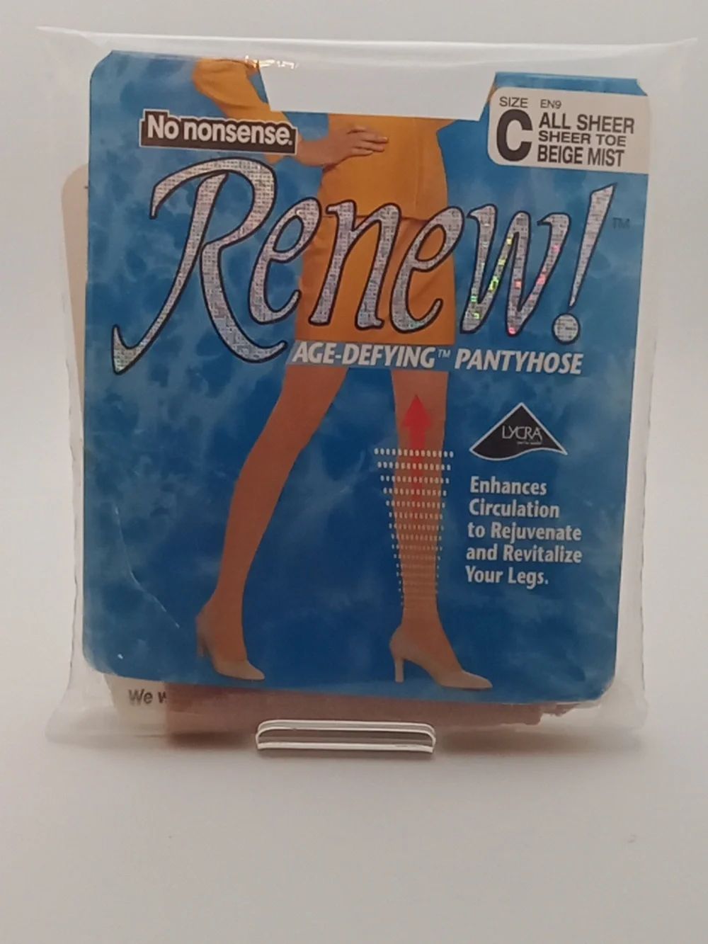 Bundle 3 for $15 Vintage No Nonsense Renew‎ Pantyhose Toe Beige Mist, Sz C!